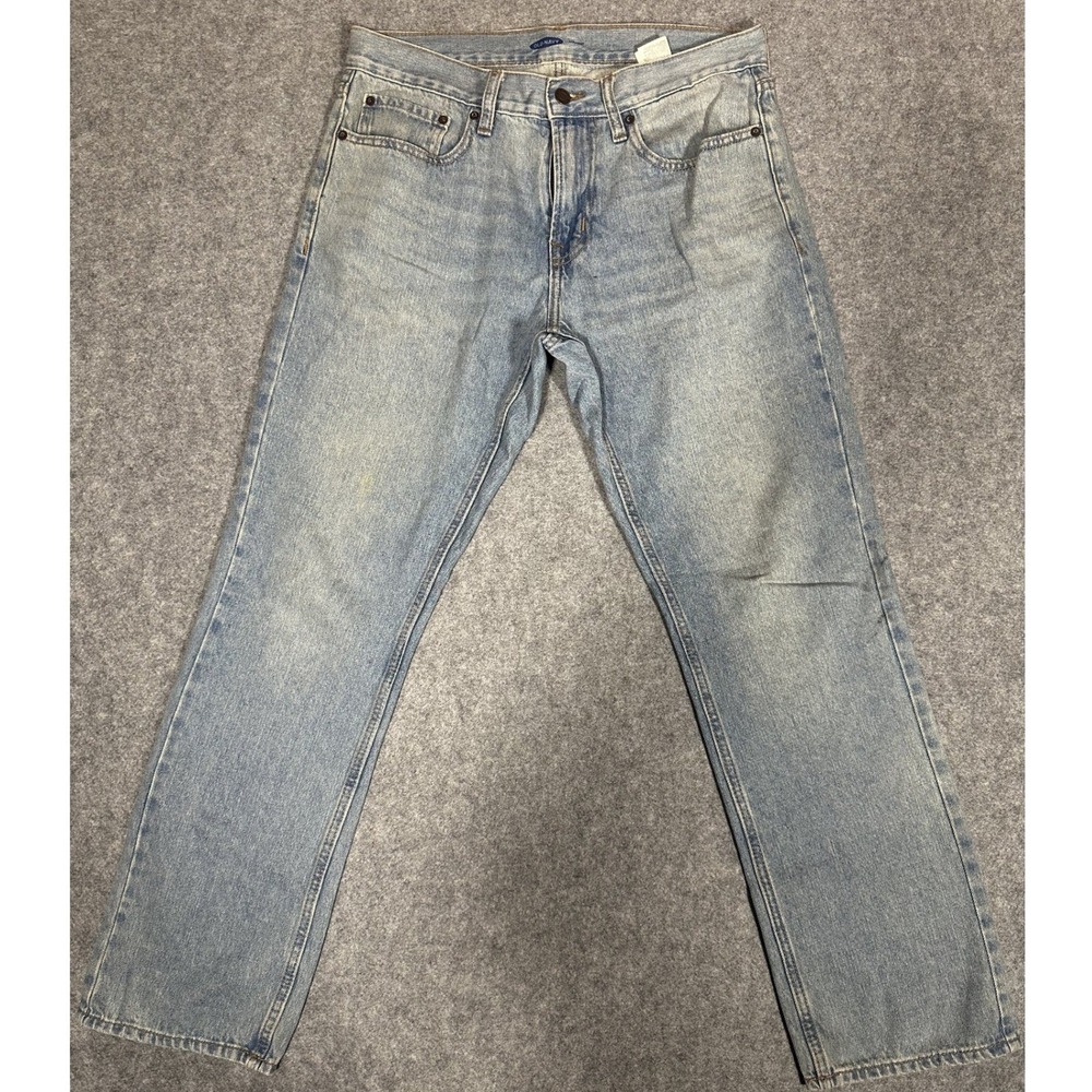 Old Navy‎ Straight Jeans 32x30 Light Wash 100% Cotton Denim